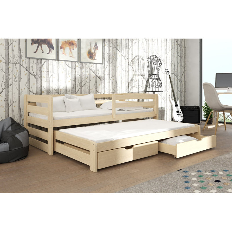 Bergson 135 X 190cm Standard with Storage Included with Trundle Included, Pine