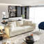 Velours côtelé 82,7 po beige à 3 places, canapé-lit moderne et confortable, fauteuil convertible, rembourrage en mousse haute densité, rembourrage en mousse confortable avec plusieurs coussins, repose-pieds assortis, idéal pour regarder la télévision-848373033