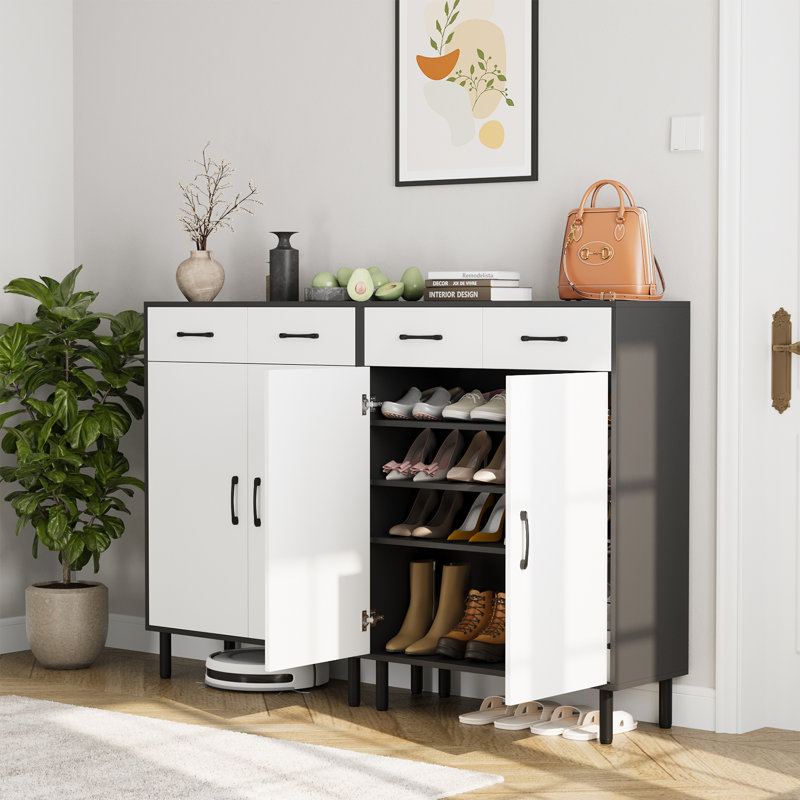 Shoe Storage Cabinet With Two Drawers