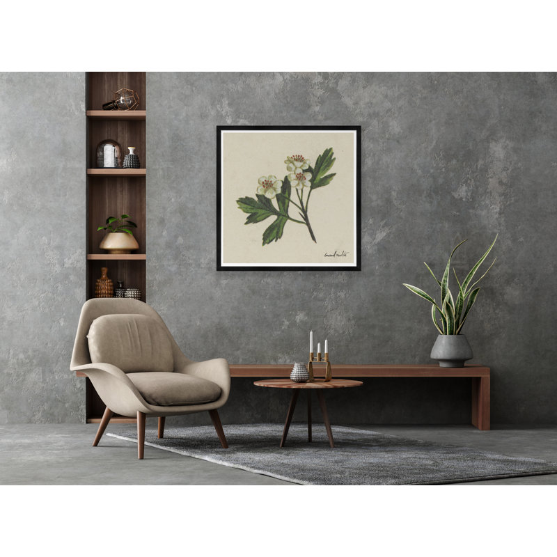 White Blossom I Print, Black