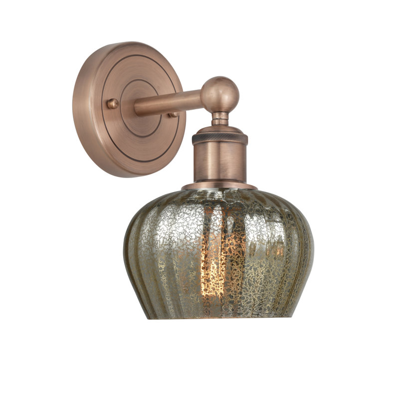 Canute Armed Sconce, Mercury, Antique Copper