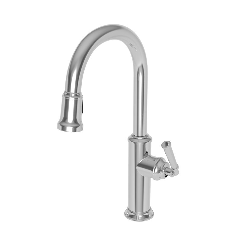 Gavin Single Handle Pull Down Kitchen Faucet, Polished Chrome