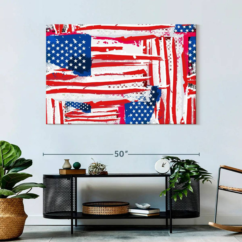 Borges Abstract Flag, 32" H x 48" W