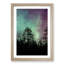 Northern Lights over the Forest in Abstract - Picture Frame Graphic Art Print-55724999-55725000