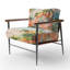 Fauteuil d'appoint rembourré bord de mer de couleur pastel Paradise III-1784591896