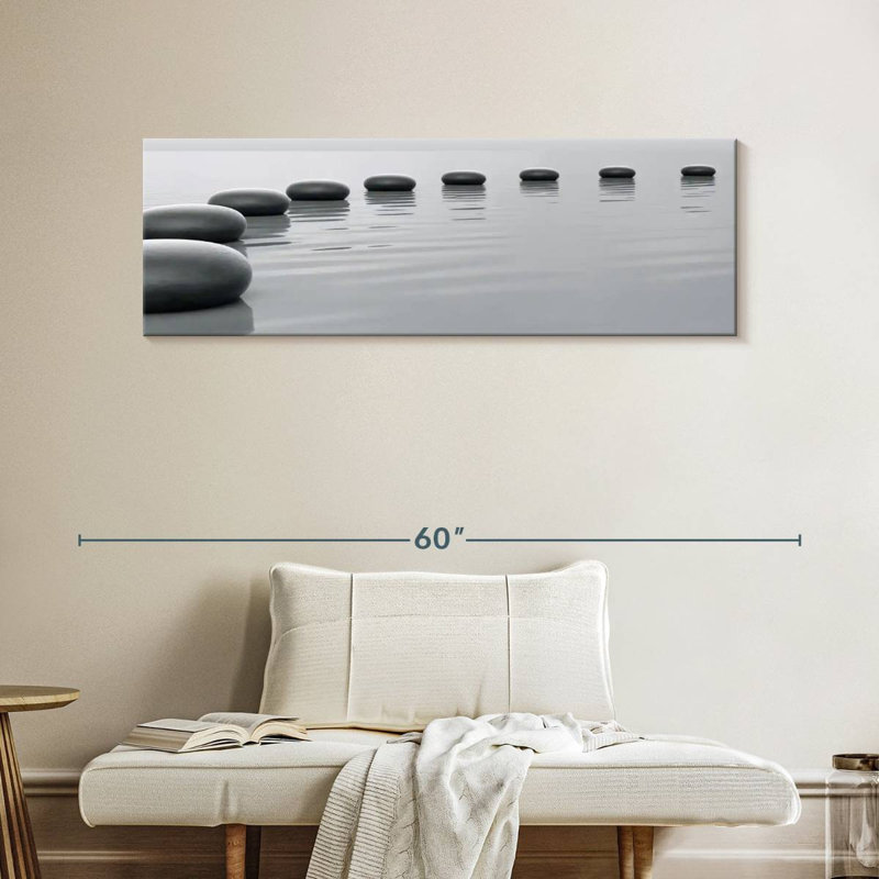 Impression sur toile Minimalist Stones, H 48 po x l 16 po x P 1,25 po