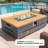 50-inch Rectangle Concrete Propane Fire Pit Table with Tank Cover and Wind Guard,Wood-Look Textured Surface,Gray-1338605482