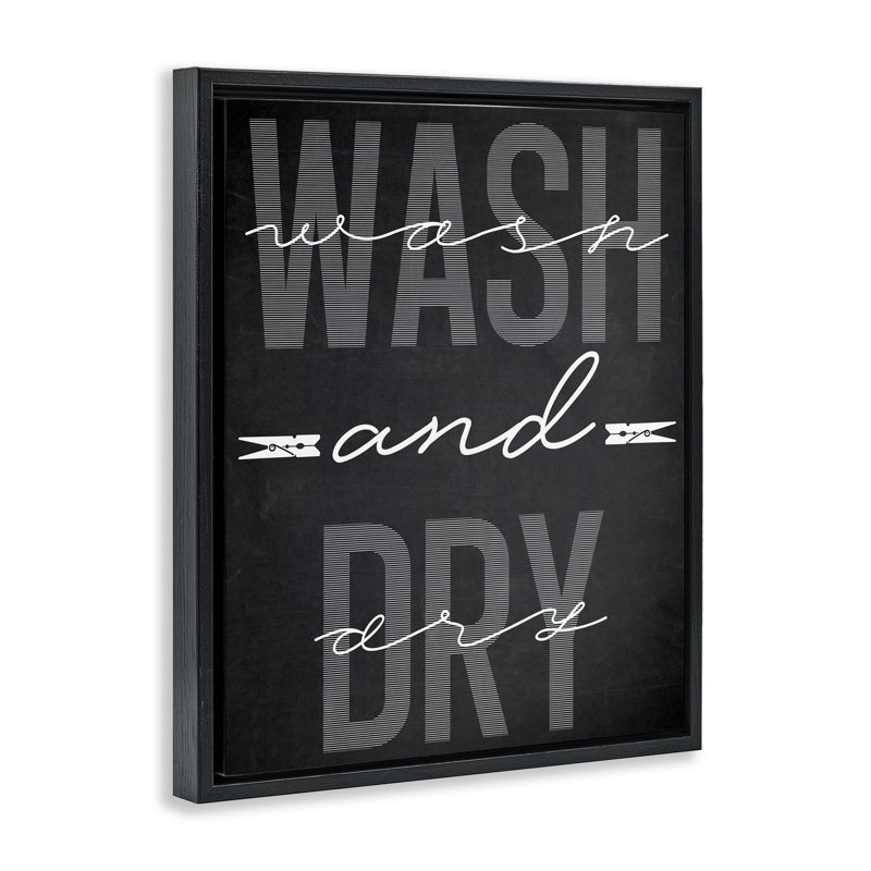 Cadre flottant minimal Wash And Dry noir, design par Marcus Prime, H 21 po x l 17 po, Cadre flottant noir de jais
