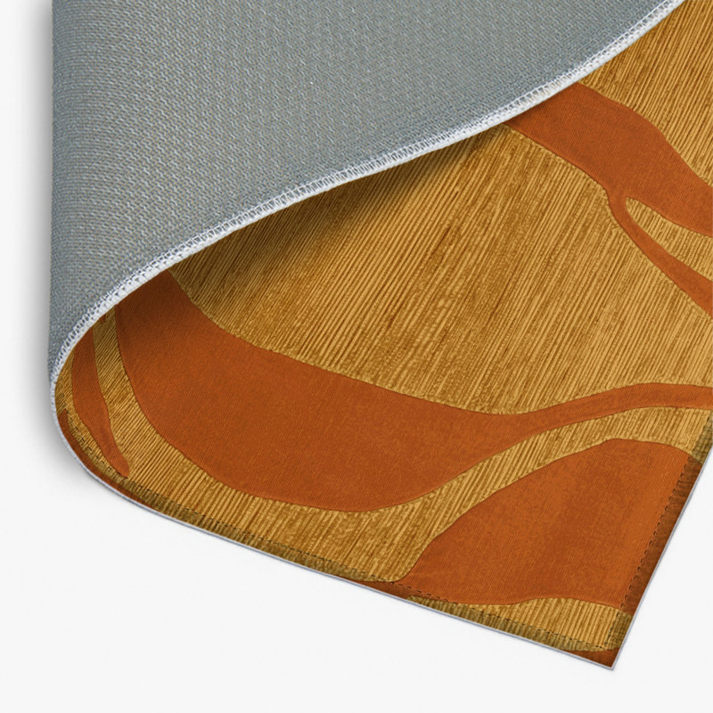 Abstract Brown Indoor and Outdoor Area Rug, Rectangle 2' x 3'