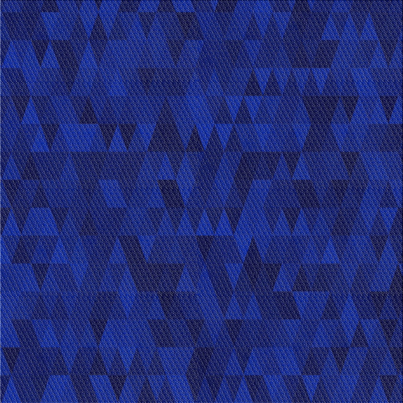 Tapis bleu tissé à la machine, Carré 5 pi