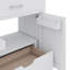 Meuble-lavabo 30 po avec lavabo en céramique, 1 tablette, 1 tiroir, porte de rangement pour petite salle de bain-1657396098