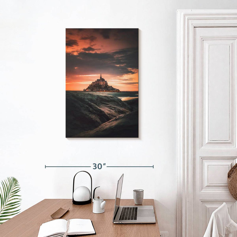 Adella enchanteur Mont Saint Michel, H 30 po x l 20 po