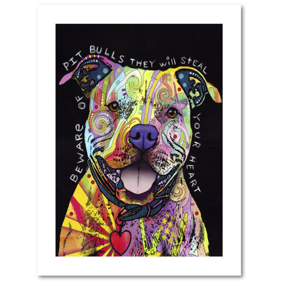 " Beware of Pit Bulls " Graphic Art Print