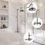 Système de douche thermostatique exposé 52 po mural avec douche à main 1,75 GPM et poignées levier / croix-132273849