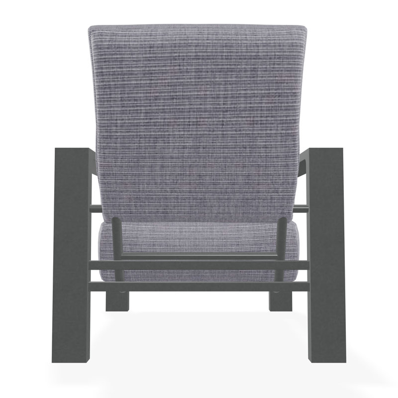 Larssen Deep Seating Cushion Arm Chair, Graphite, Proven Ash