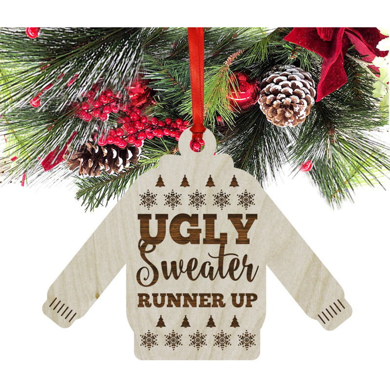 Wood Holiday Shaped Ornament