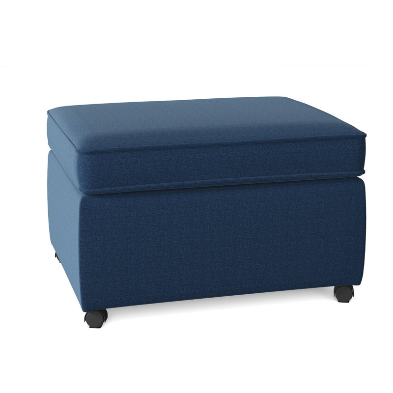 Repose-pieds rembourré Rika, Denim indigo classique