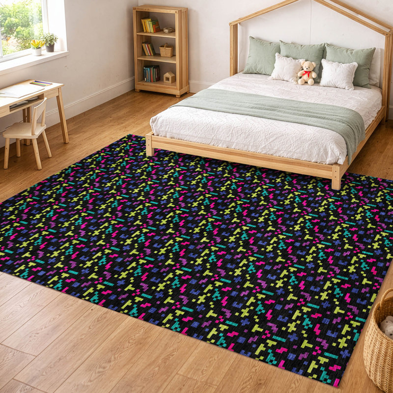 Machine Washable Indoor/Outdoor Chantille ACN2824 Kids Rug, 5' x 7'6"