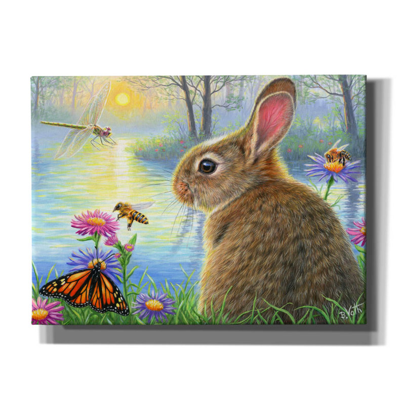 «The Hum Of Summer» par Bridget Voth, H 40 po x l 54 po x P 1,5 po