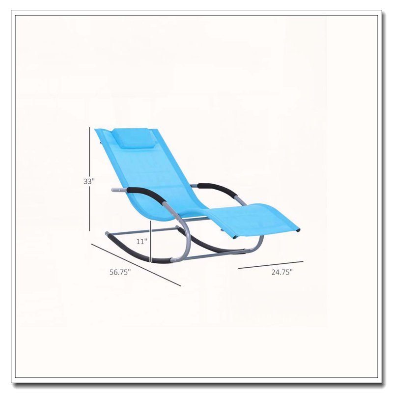 Chaise longue berçante Zero Gravity avec tissu en lin respirant