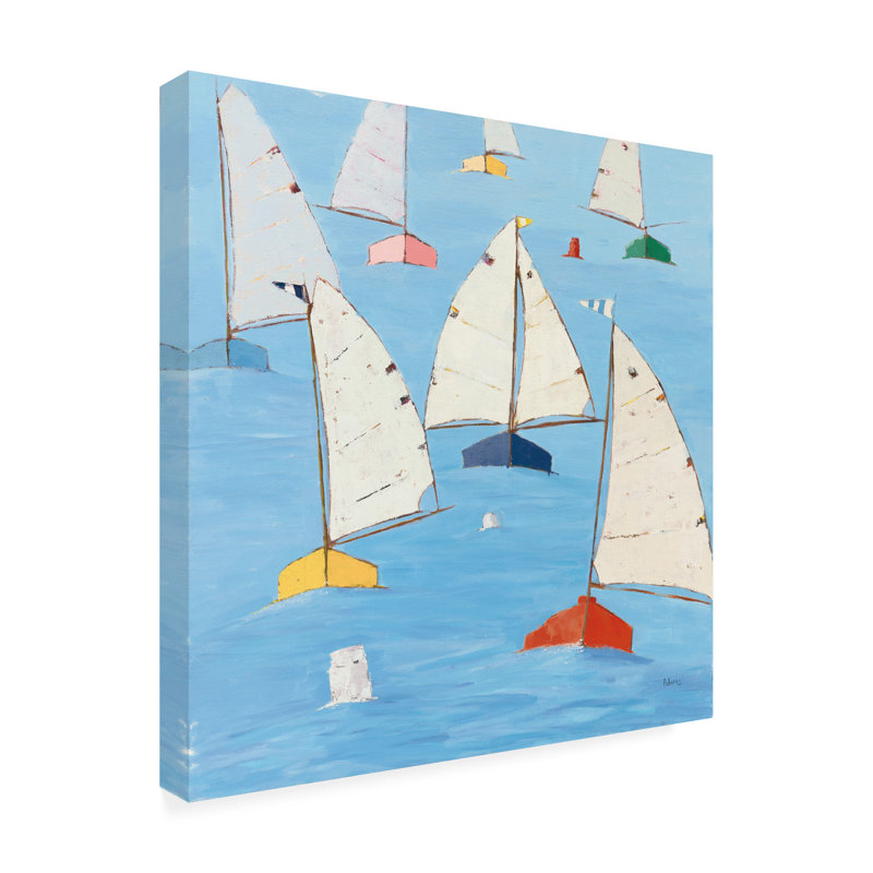 Art mural sur toile «bolle Phyllis Adams Regatta V», H 14 po x l 14 po