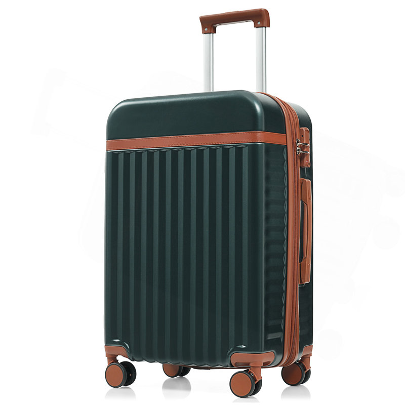 Ensemble de 3 valises de 20 pouces avec port USB, ouverture frontale certifiée, bagage à main rigide en ABS avec roues pivotantes