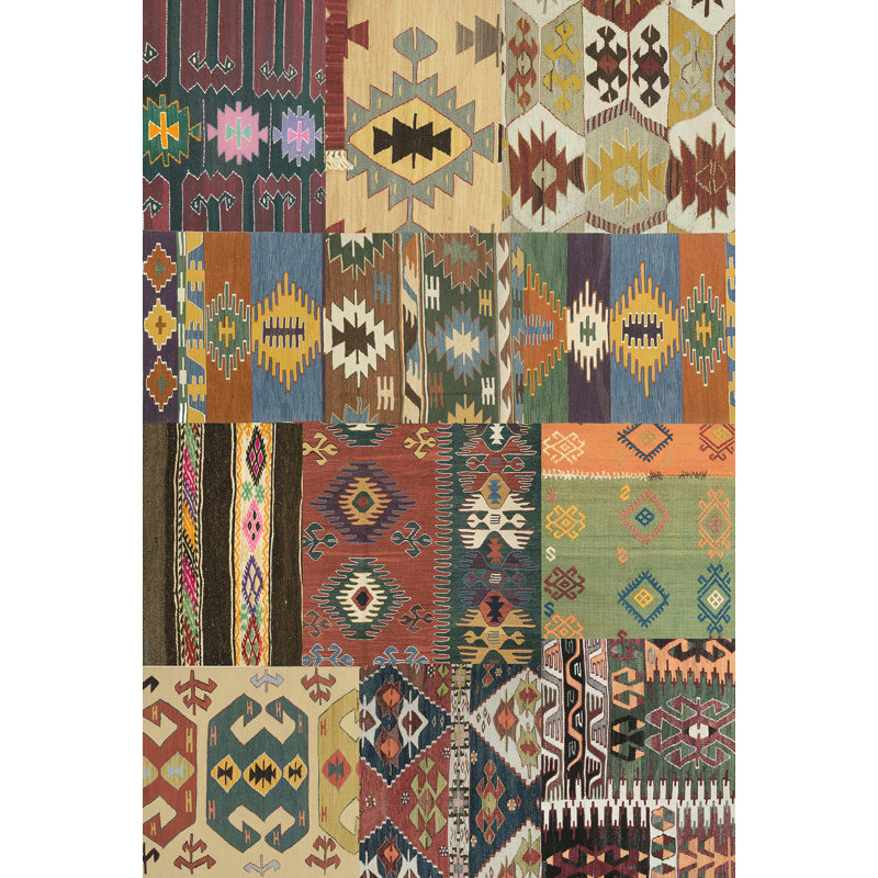 Hallan Patchwork Area Rug, Rectangle 155 x 230cm