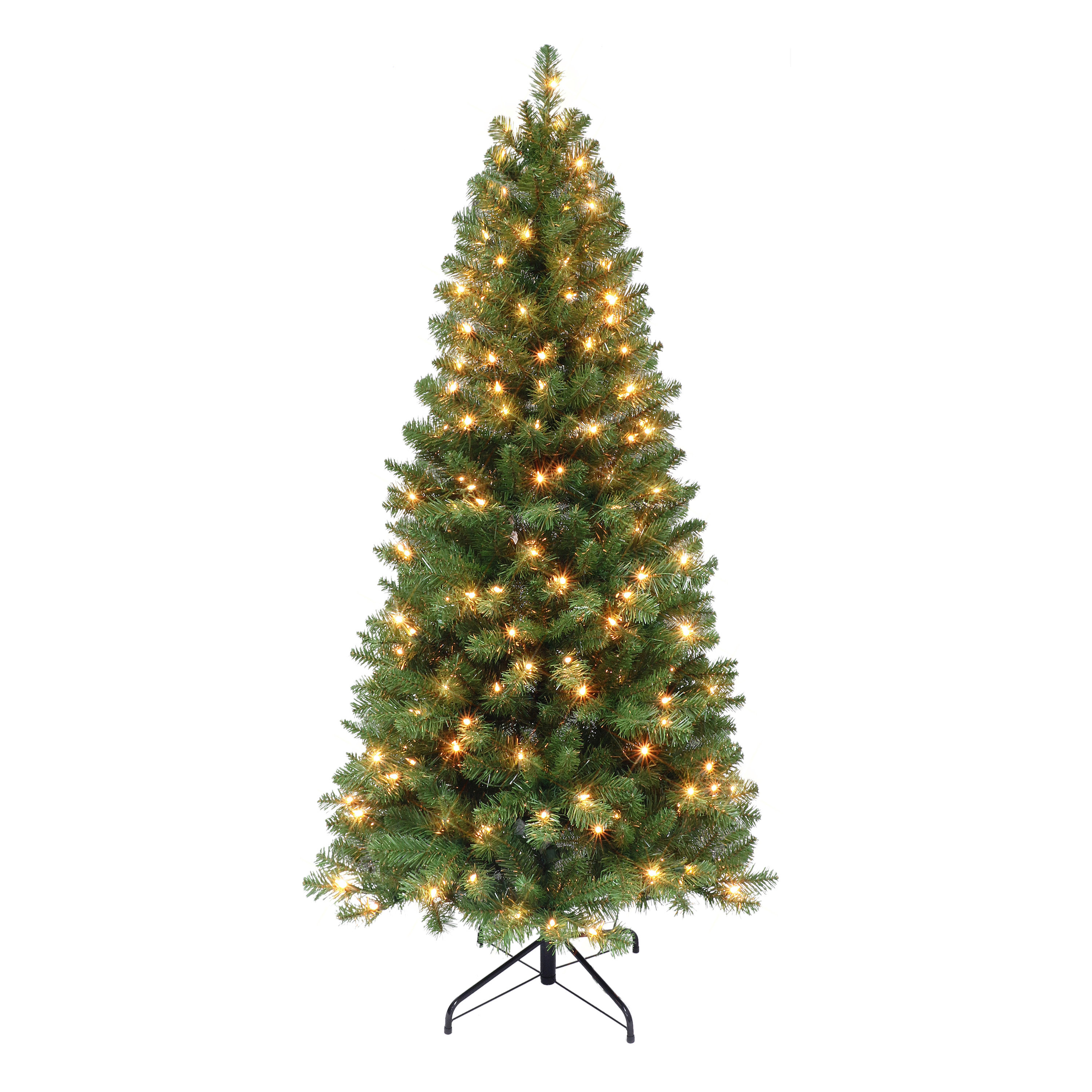 The Holiday Aisle® 6' Lighted Pine Christmas Tree | Wayfair