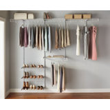 Rubbermaid 4-8Ft Freeslide Closet Shelf Kit- White