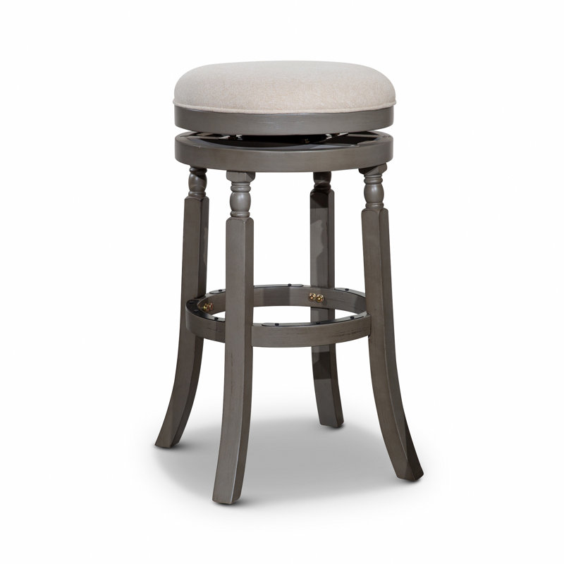 Tabouret tournant 30 "avec siège rembourré pour la cuisine, Beige