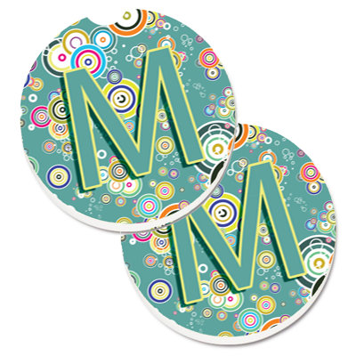 Ceramic Round 2 Piece Car Coaster Set