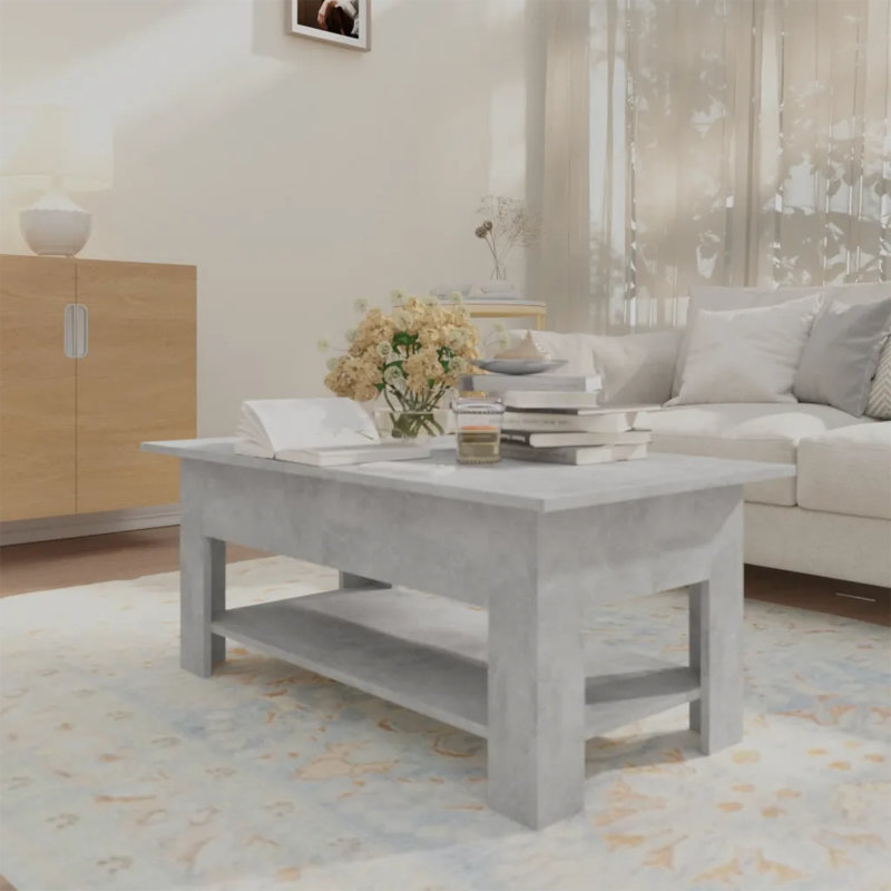 Coffee Table 102x55x42 cm Engineered Wood, Concrete Grey