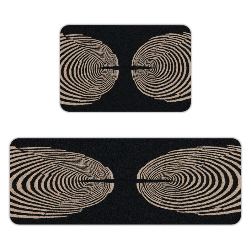 Spiral Eye, 2 Pcs Non Slip Kitchen Mats