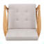 Mid Century Modern Fabric Club Chair With Wood Frame-270000348