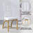 Modern Faux Leather Upholstered Dining Chair with Curved Metal Legs & Cut-out Back (Set of 6)-1465480557-1465480563-1462453803