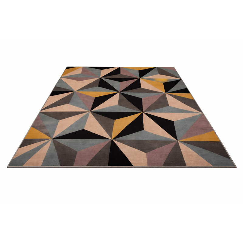 Tapis écologiques en laine touffetée à la main Patchway, Rectangulaire 3 pi x 5 pi