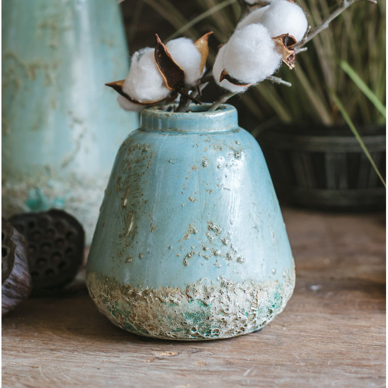 Jo Handmade Ceramic Table Vase, 7" H x 7" W x 7" D
