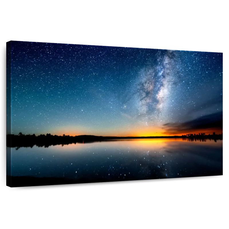 Coucher de soleil sur la galaxie d'Oberle, H 20 po x l 30 po