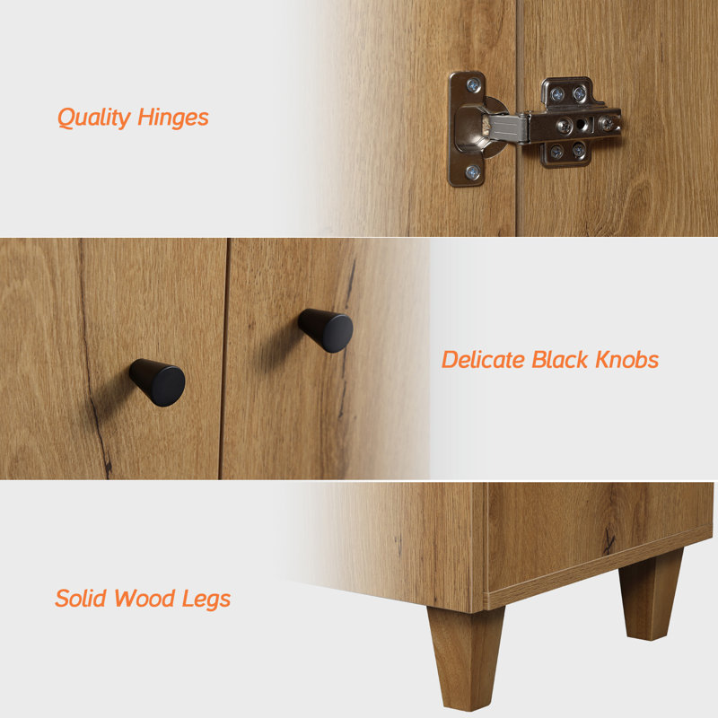Lysiane 2-Door Accent Cabinet, Brown