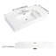 Lavabo de salle de bain 36 po en résine, surface blanc brillant, 34,93 po de profondeur, 17,84 po de largeur, 4,71 po de hauteur, 47,07 lb et lavabo imperméable en résine, blanc brillant,
