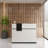 Nahjae Rectangle Synthetic Laminate Reception Desk with Filing Cabinet