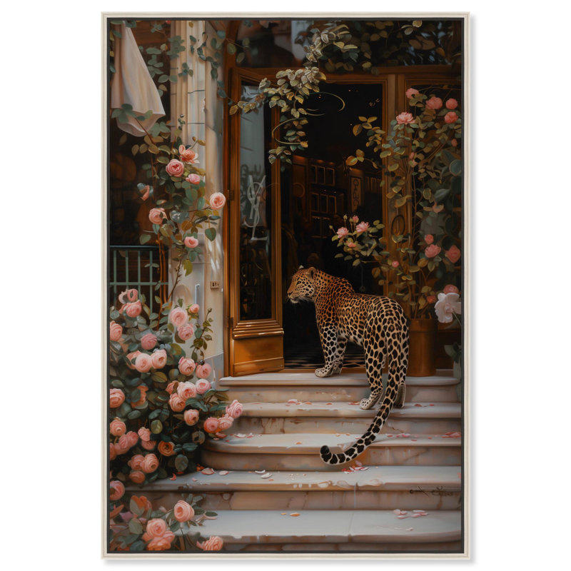 Art Remedy Modern Tiger Art Canvas, Silver Floater Framed, 55" H x 37" W