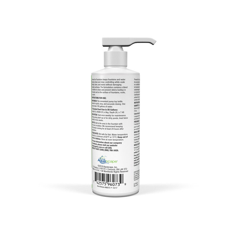 Prevent for Fountains and Waterfalls Algae Control, 7" H x 2" W x 3" D