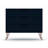 Rockefeller 35" Mid-Century Modern 3-Drawer Bachelor's Chest in Midnight Blue-870534833