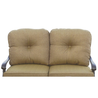 Tatiana 50'' Wide Metal Loveseat with Cushions