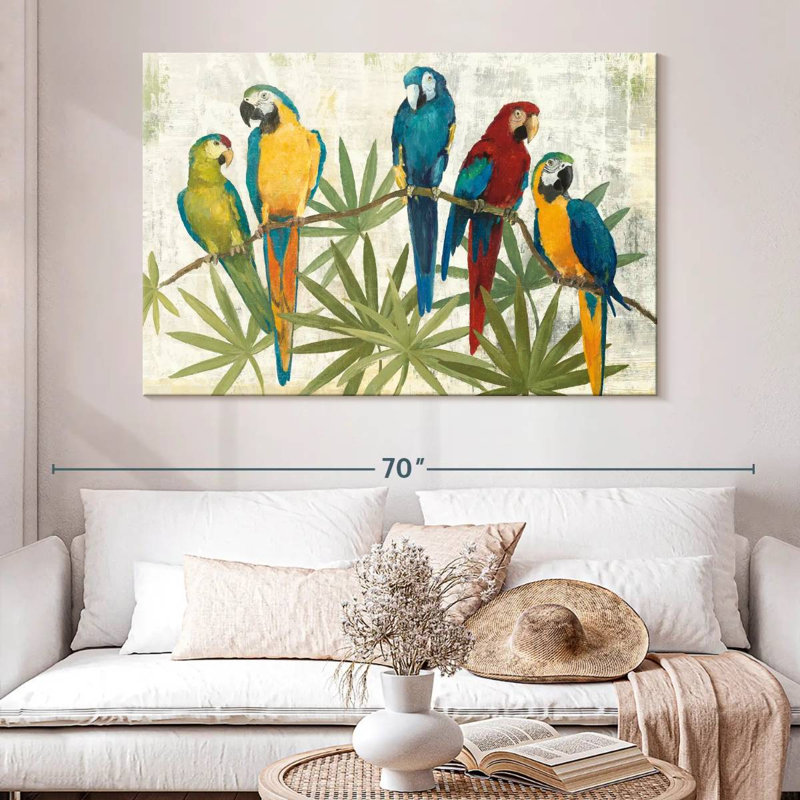 Brampt oiseaux d'une plume, H 34 po x l 51 po