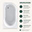 Davos 1550mm x 900mm Soaking Acrylic Bathtub-312435377