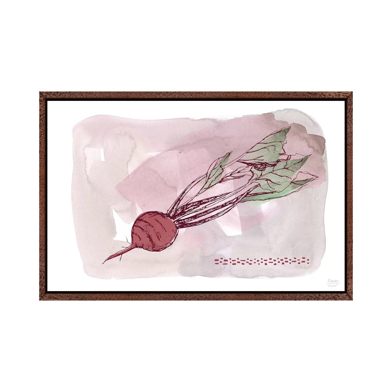 Beet - Print on Canvas, Classic Brown Wood Floater Framed, 101.6cm H x 152.4cm W x 3.81cm D