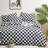 Grid Comforter Set Plaid Bedding Set 1 Checkered Comforter with Pillowcases-114984131-114984130