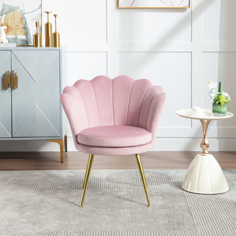 Velvet Armchair, Pink